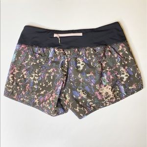 RARE Lululemon Run Times Shorts Black Multi